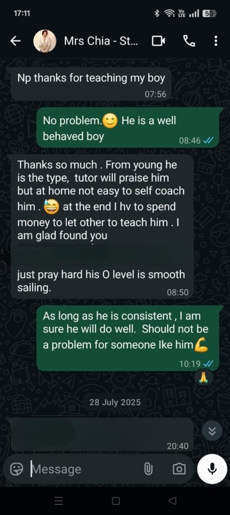 mrs chia ming zhe testimonial best math and additional math tuition near you.